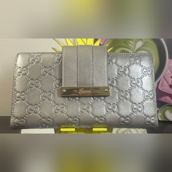 🔥LIKE NEW GUCCI GUCCISSIMA LEATHER LOGO CONTINENTAL WALLET - Picture 3 of 13